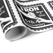 6. Hochzeitstag traditionelles Geschenk Eisen Geschenkpapier (Rolleneckpunkt)