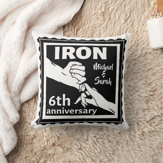 6. Hochzeitstag traditionelles Geschenk Eisen Kissen (Decke)