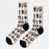 6 Hunde, 6 Namen, Hunde - Foto Personalisiert Socken (Linkes Detail)