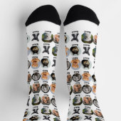 6 Hunde, 6 Namen, Hunde - Foto Personalisiert Socken (Oben)