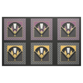 # 6 Ikonische Art Deco Lüfterdesign Panels 30 cm Stoff