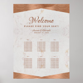 6 Imitate für Hochzeitskartentafeln mit Tisch und  Poster
