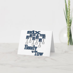 6 in einer Reihe bereit zum Abschleppen Diesel LKW Karte