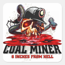 6 INCHEN VON HELL QUADRATISCHER AUFKLEBER