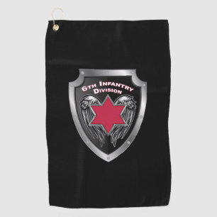 6. Infanterie-Division „Sight Seein' Sixth“ Schild Golfhandtuch