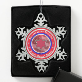 6. Infanterieabteilung Schneeflocken Zinn-Ornament