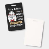 6 Irgend ein Mann Beagle Daddy Ausweis (Vorder- & Rückseite)