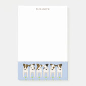 6 Jack Russell Terriers werfen Post-it Klebezettel (Vorderseite)