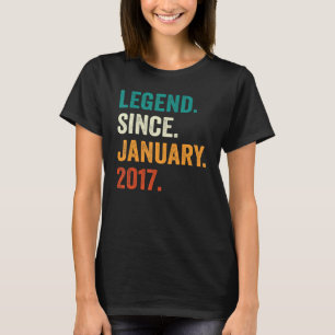 6 Jahre alt 6. Geburtstag Junge Legende seit Janua T-Shirt