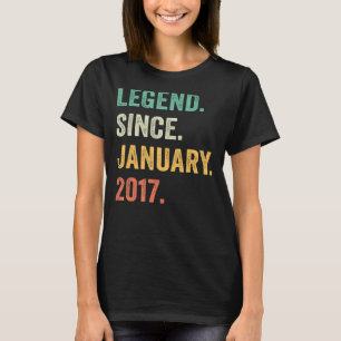 6 Jahre alt 6. Geburtstag Junge Legende seit Janua T-Shirt