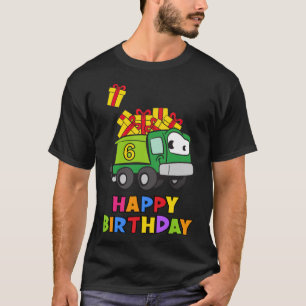 6 Jahre alt 6. Geburtstag LKW lustige Yoga-Kleidun T-Shirt