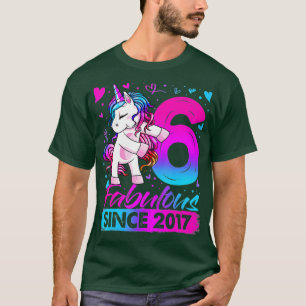 6 Jahre alt Blüten Einhorn Geschenke 6. Geburtstag T-Shirt