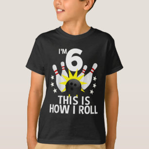 6 Jahre alt Bowling Geburtstagsparty Wie ich 6th G T-Shirt