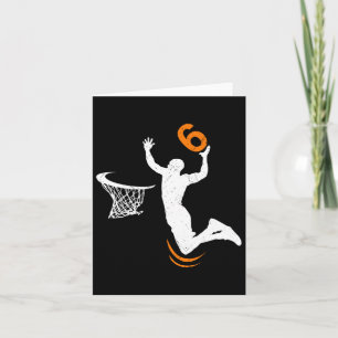 6 Jahre alt Bysketbyll Dunk 6. Geburtstagsparty Bo Karte