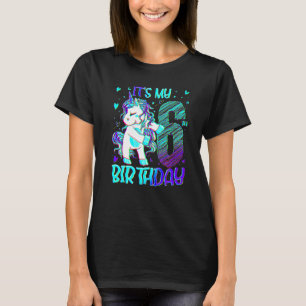 6 Jahre alt Einhorn Flossing 6. Geburtstag Girl Un T-Shirt
