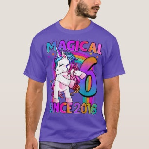6 Jahre alt Einhorn Flossing 6. Geburtstag Girl Un T-Shirt