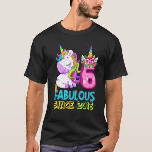 6 Jahre alt Einhorn Flossing 6. Geburtstag Girl Un T-Shirt