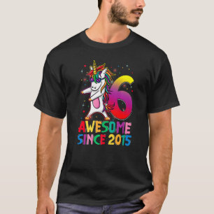 6 Jahre alt Einhorn Flossing 6. Geburtstag Girl Un T-Shirt