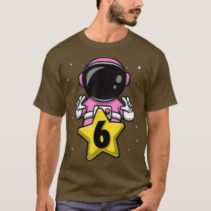 6 Jahre alt Geburtstag Girl Astronaut 6. Geburtsta T-Shirt