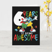 6 Jahre alt Geburtstag Junge oder Mädchen Autismus Karte (Gelbe Blume)