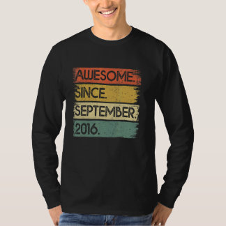 6 Jahre alt Großartig seit September 2016 6. Gebu T-Shirt