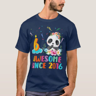 6 Jahre alt Panda Einhorn Phantastisch seit 2016 6 T-Shirt