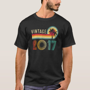 6 Jahre alt Vintag Geboren im Jahr 2017 6. Geburts T-Shirt