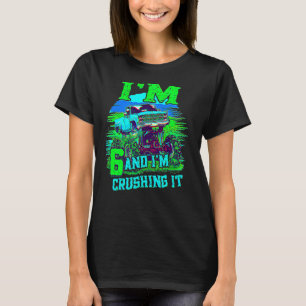 6 Jahre alt zerkleinern es Monster Truck 6. Geburt T-Shirt