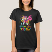 6 Jahre Alte Geschenke Girls Teens Dabbing Einhorn T-Shirt (Vorderseite)