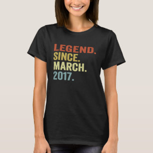 6 Jahre alte Legende Seit März 2017 6. Geburtstag T-Shirt
