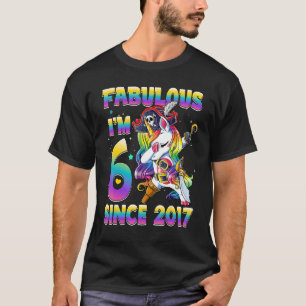 6 Jahre alte Mädchen, die Unicorn Piraten, 6. Gebu T-Shirt