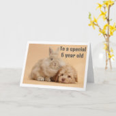 **6 JAHRE ALTE MÄDCHENKARTE** KARTE (Gelbe Blume)