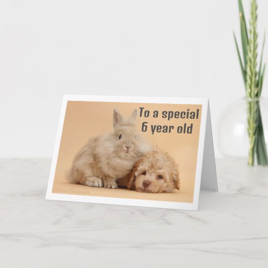 **6 JAHRE ALTE MÄDCHENKARTE** KARTE (Vorderseite)