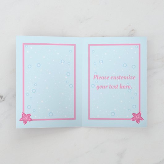 6 Jahre alte schwarze Meerjungfrau | Happy Birthda Karte (Innenseite)