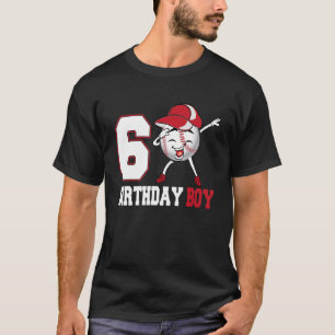 6 Jahre alter Abbing Baseball 6. Geburtstag Junge  T-Shirt