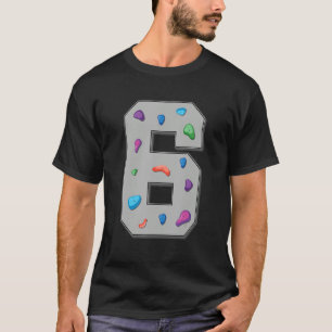 6 Jahre alter Bergsteiger Geburtstag Bouldering Cl T-Shirt
