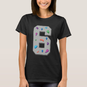 6 Jahre alter Bergsteiger Geburtstag Bouldering Cl T-Shirt