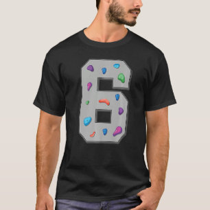 6 Jahre alter Bergsteiger Geburtstag Bouldering Cl T-Shirt