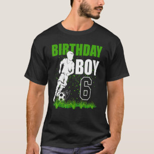 6 Jahre alter Fußball Geburtstagsparty Thema 6. fü T-Shirt