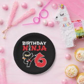 6 Jahre alter Karate Ninja Party Kinder 6. Geburts Pappteller (Party)