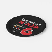 6 Jahre alter Karate Ninja Party Kinder 6. Geburts Pappteller (Schrägansicht)