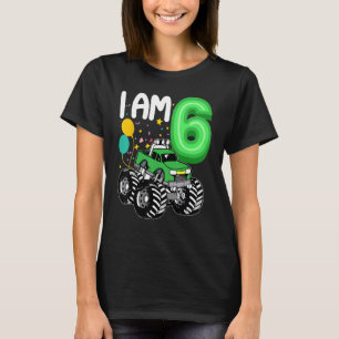 6 Jahre alter Kid Green Monster Truck Geburtstag J T-Shirt