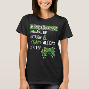 6 Jahre alter Spieler 6. Geburtstag Perfekter Gami T-Shirt