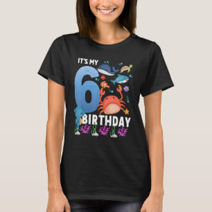 6 Jahre altes Aquarium Ozean Geburtstag 6. Jungen T-Shirt