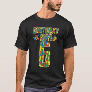 6 Jahre altes Gebäude Blocks 6. Geburtstag Boy Chi T-Shirt