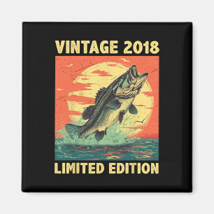 6 Jahre altes Geschenk 2018 Fischfang Fisch 6th B Magnet