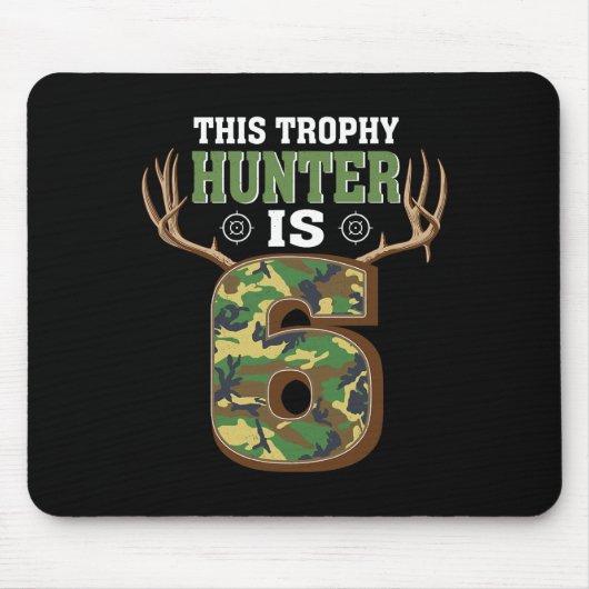 6 Jahre Jäger 6. Geburtstagsparty Hirschjäger Mousepad (Vorne)