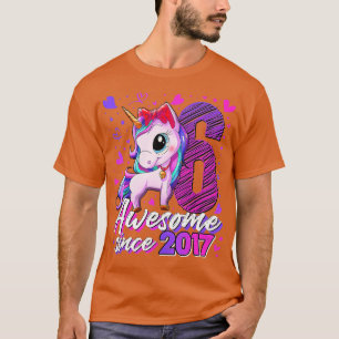 6 Jahre Niedliches Einhorn Geschenke 6. Geburtstag T-Shirt