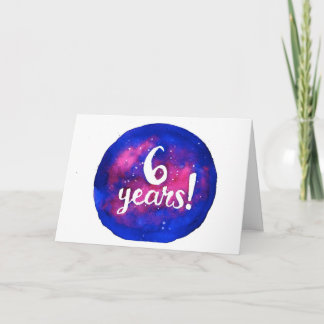 6 Jahre Nüchternheit-Geburtstags-/Jahrestags-Karte Karte