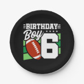 6 Jahre Party Thema 6. Geburtstag Junge Pappteller (Vorderseite)